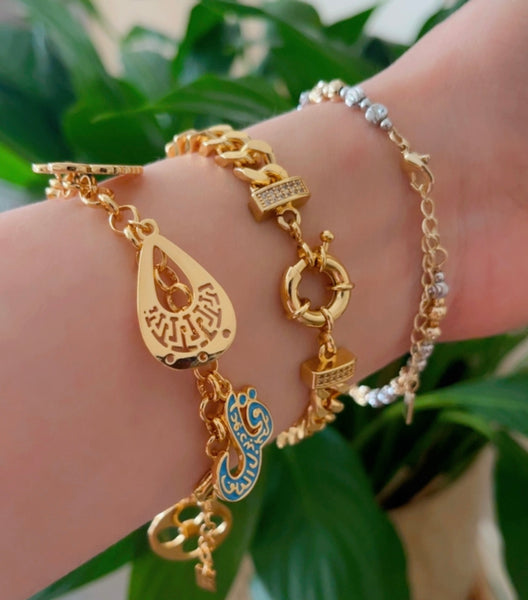 Luxury 21K Gold Plated Chain Bracelet