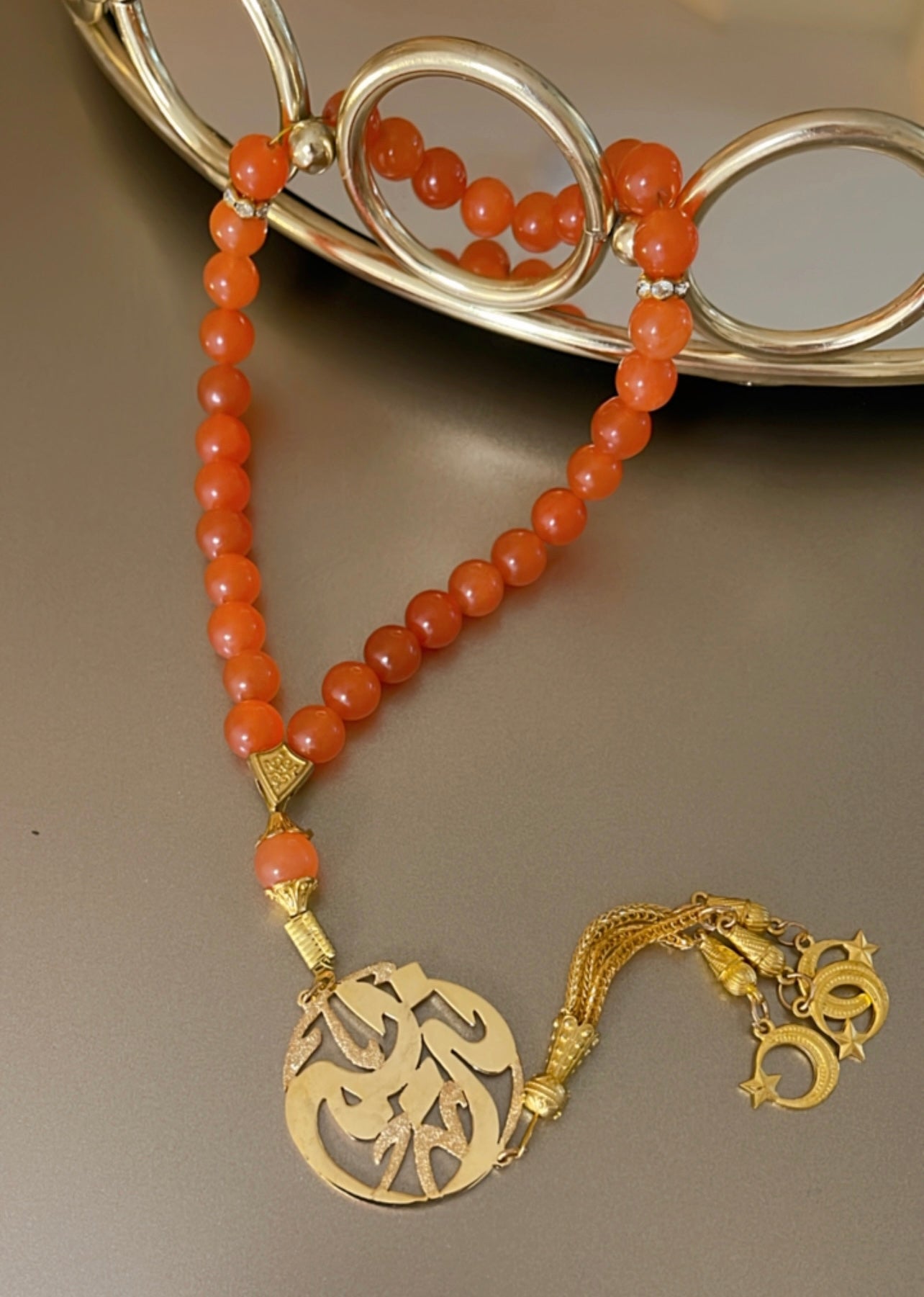 Customized 21K Gold Plated Single Name Rosary