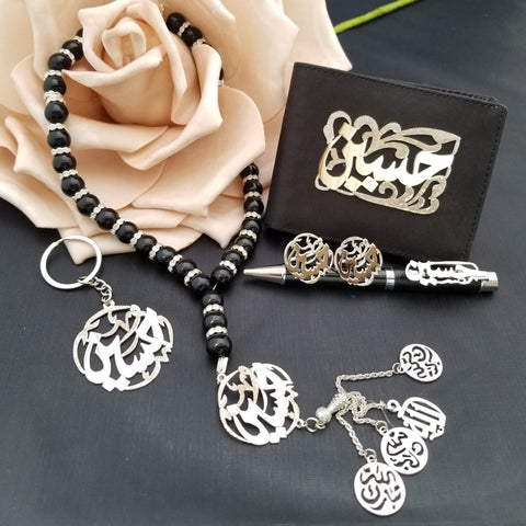 Customized 5 Pieces Gold Plated 21K Men Set