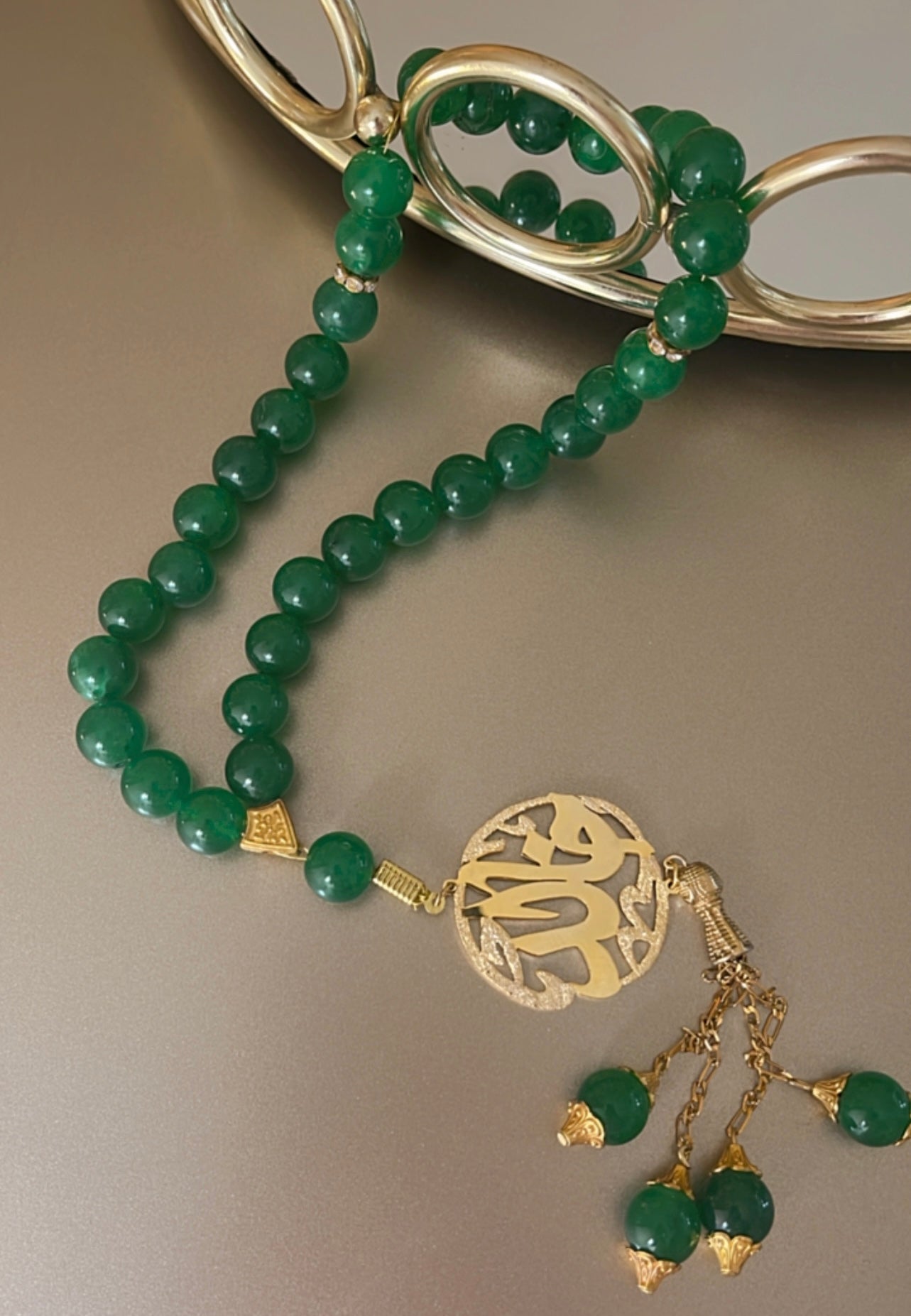 Customized 21K Gold Plated Single Name Rosary