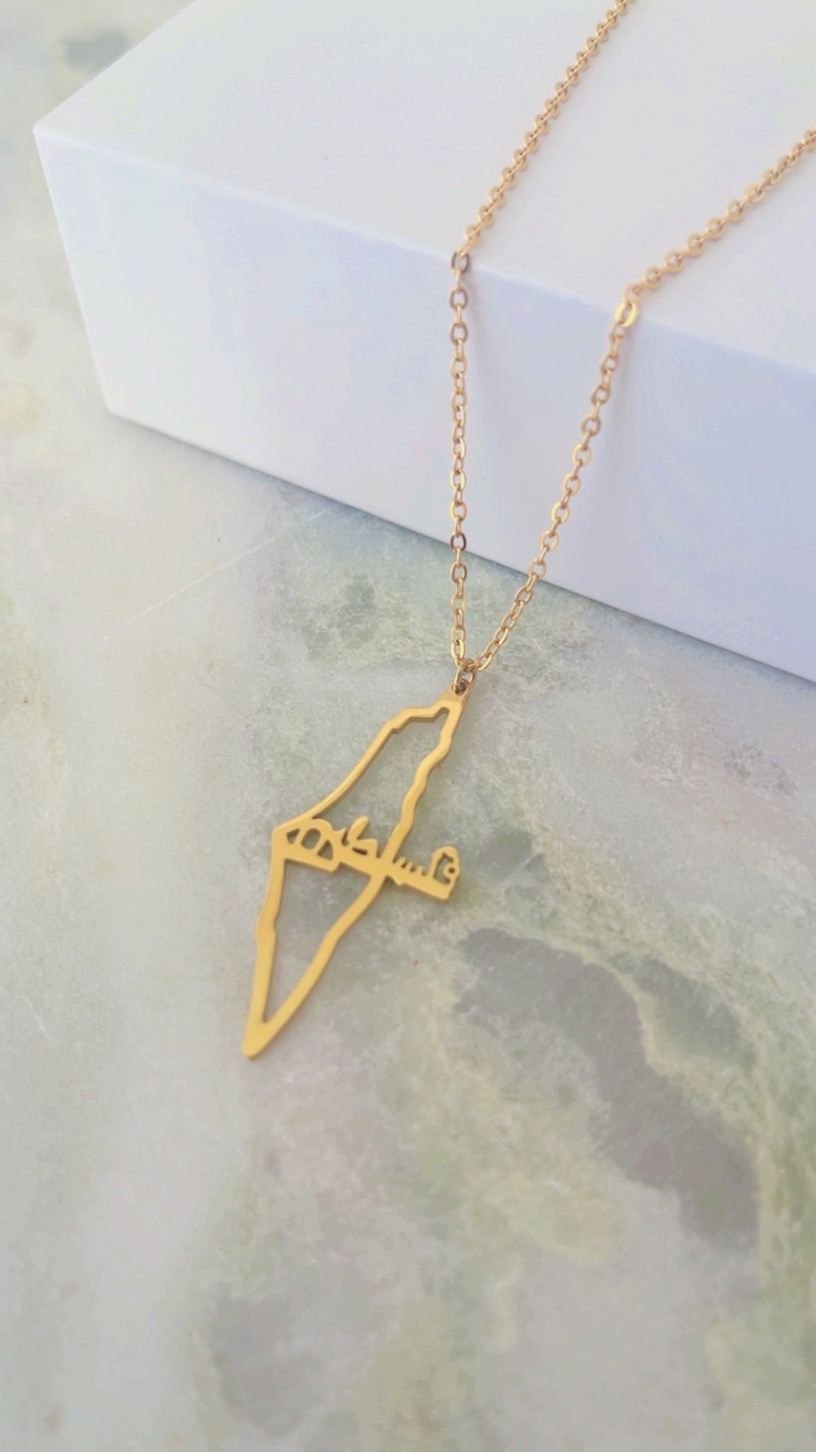 High Quality 18K Gold Plated Palestine Necklace