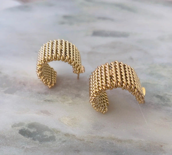 Trendy Minimalist Fashion 21K Gold Plated Earring Fashion for Women