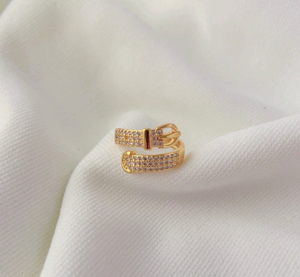 18K Gold Plated Belt Ring