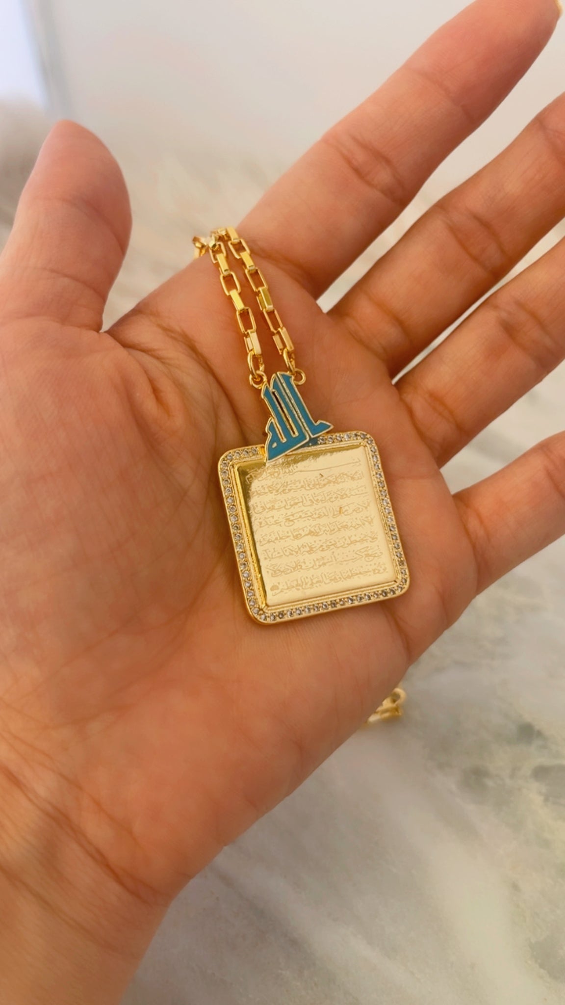 Luxury Alkurse Ayah 18k Gold Plated Necklace