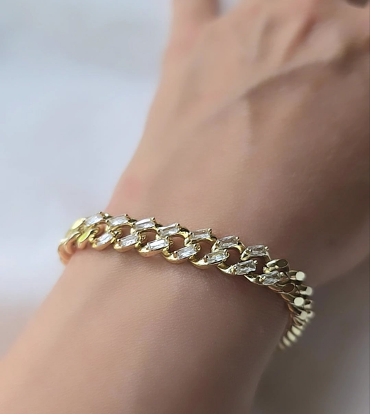 Luxury 21K Gold Plated Chain Bracelet