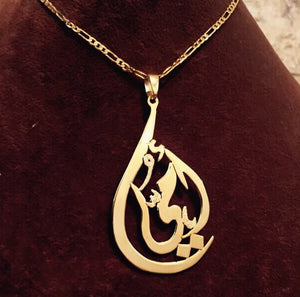 Customized 21K Gold Plated Mother Necklace