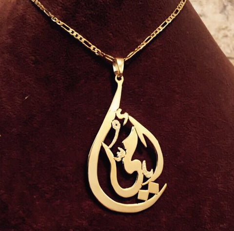 Customized 21K Gold Plated Mother Necklace