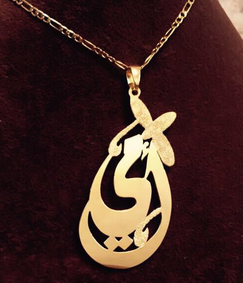 Customized 21K Gold Plated Mother Necklace