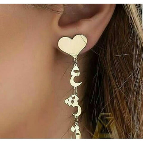 Customized Gold Plated 21K Earrings