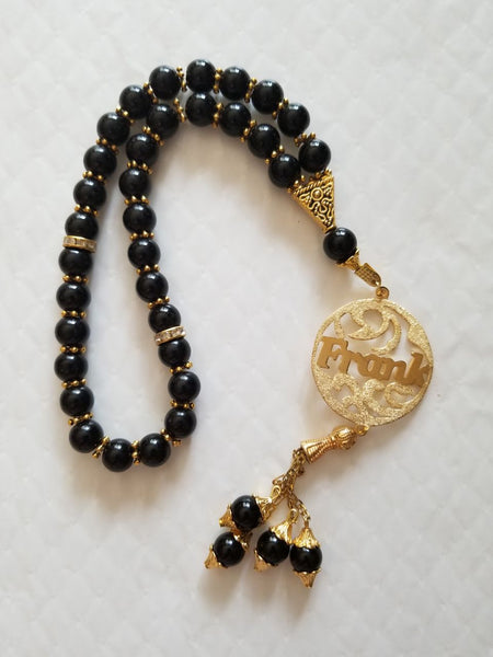 Customized 21K Gold Plated Single Name Rosary