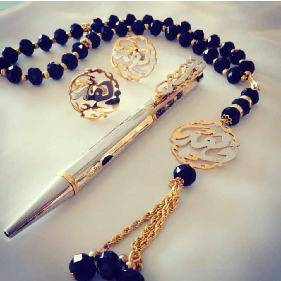 Luxury Fancy Customized 21K Gold Plated 3 Pieces Name Men Set
