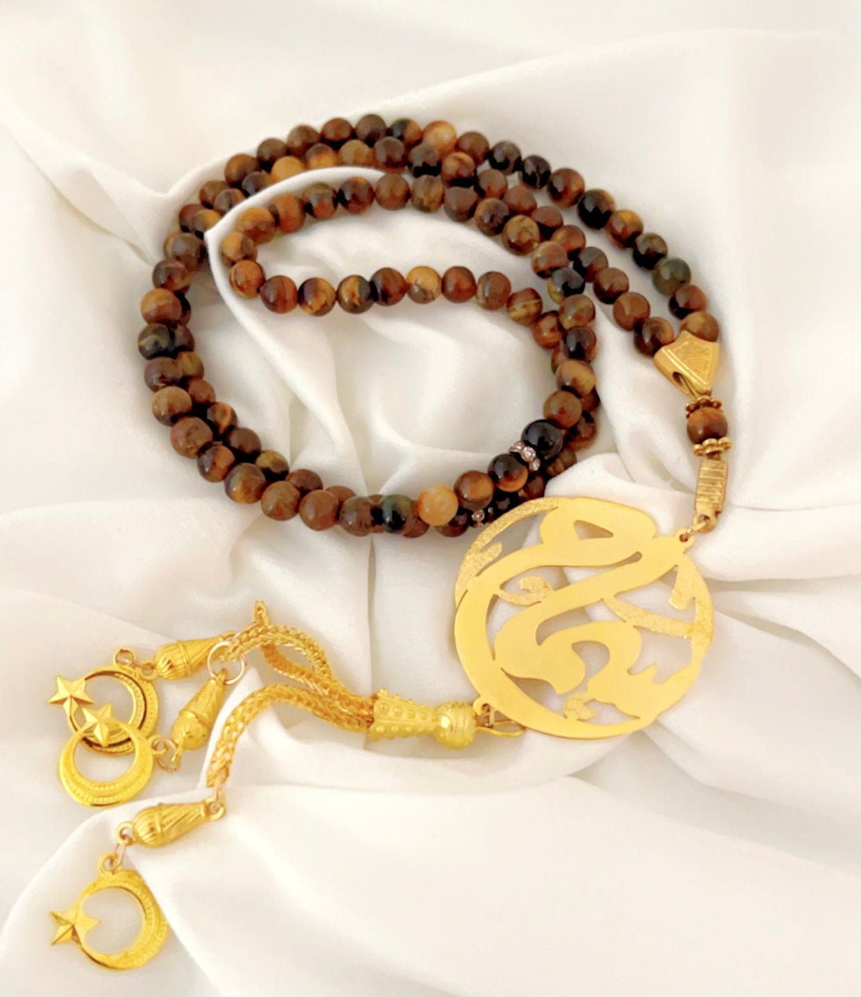 Customized 21K Gold Plated Single Name Rosary
