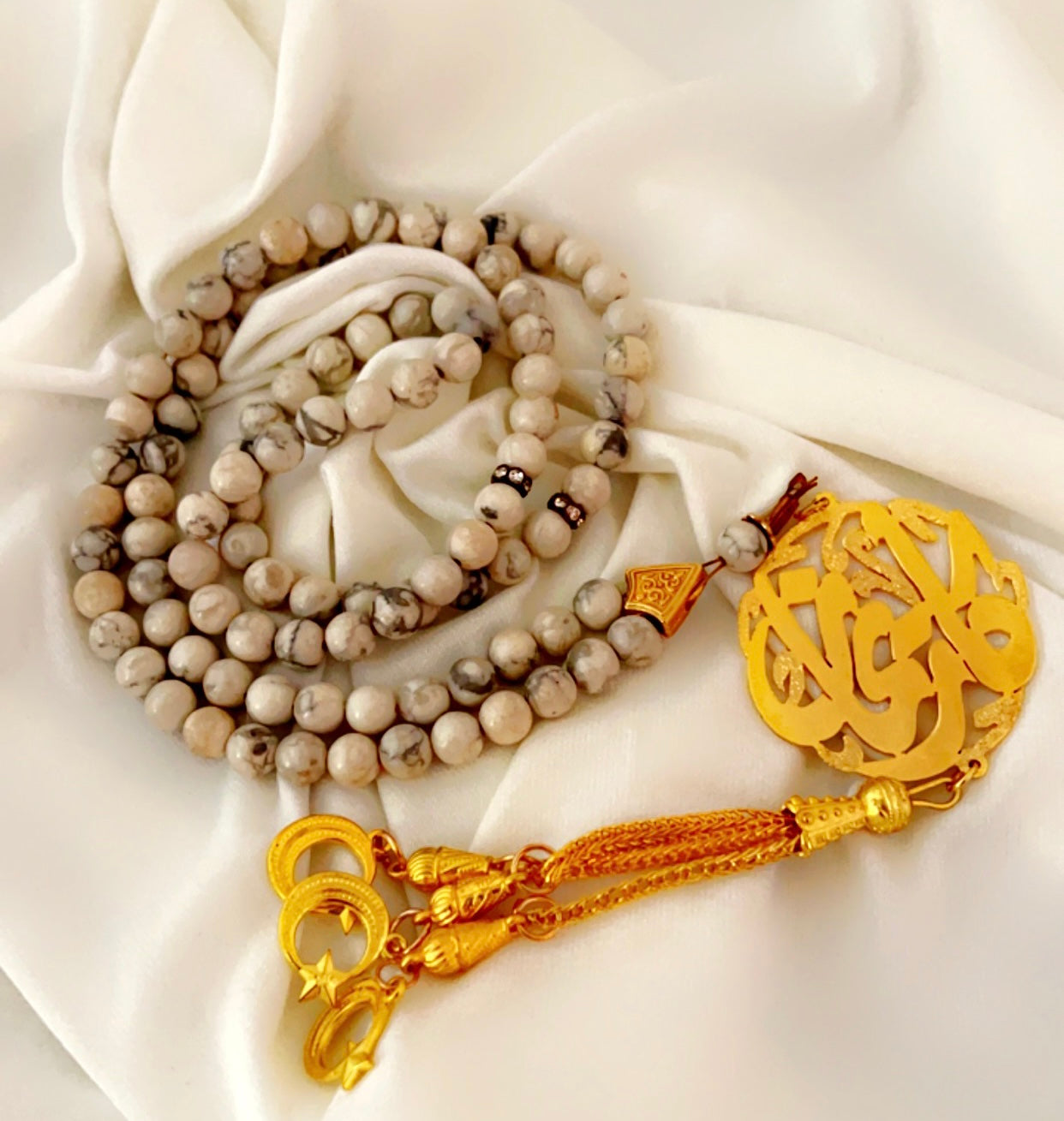 Customized 21K Gold Plated Single Name Rosary