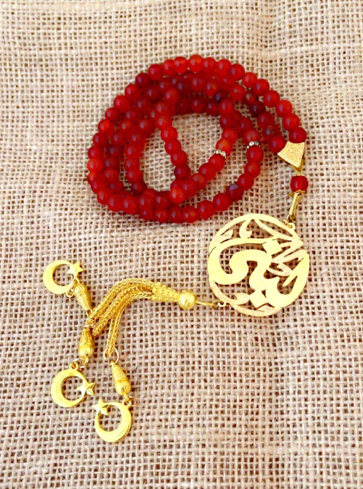 Customized 21K Gold Plated Single Name Rosary