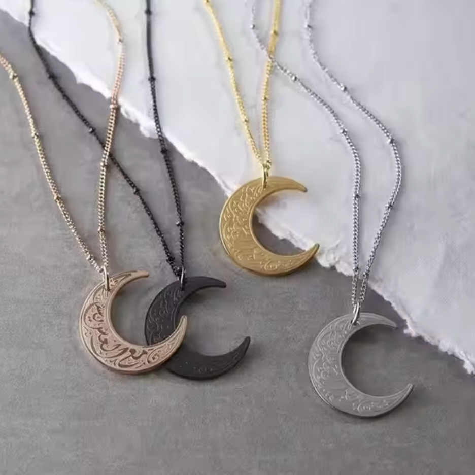 Moon Stainless Steel Necklace