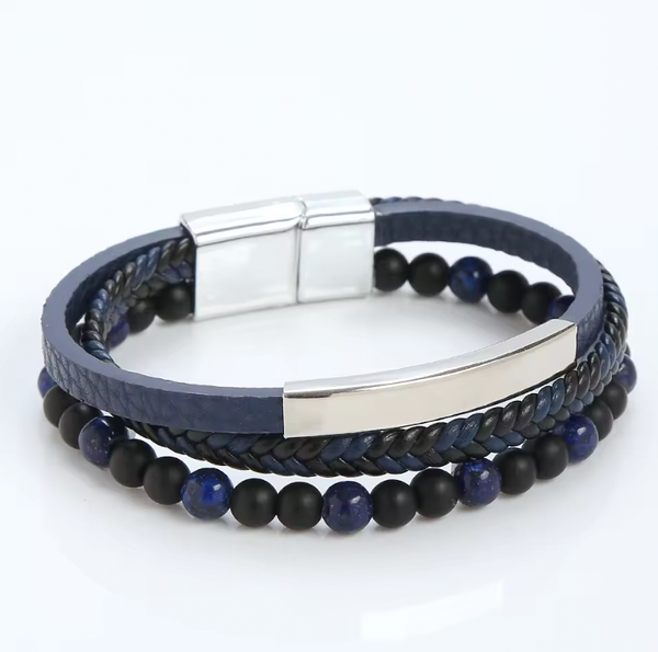 Leather and Beads Bracelet Set