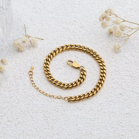 High Quality 18K Gold Plated Chain Anklet