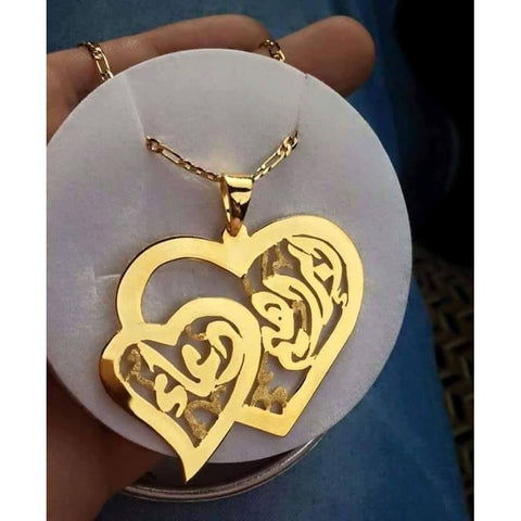 Gold Plated Customized Double Name