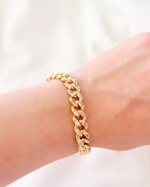 Luxury 21K Gold Plated Chain Bracelet